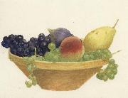 Joseph E.Southall Study of a Bowl of Fruit oil
